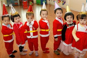 chinese children as santa