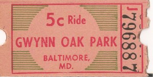 Gwynn oak park ticket