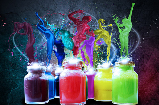 Paint a picture of people