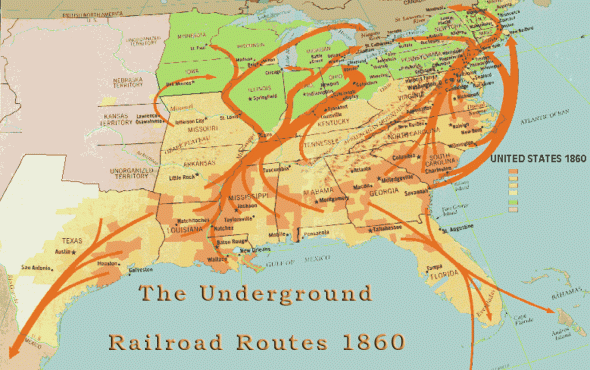 underground railroad map