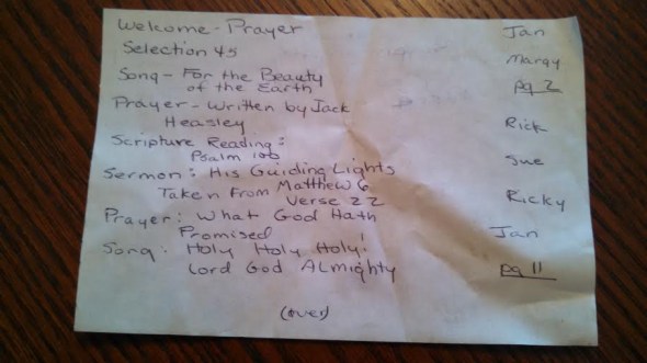 church service we wrote for around the pool page1 - right position