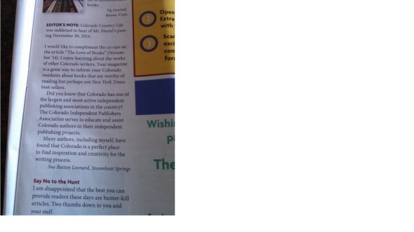 Letter to editor rotated CO country life