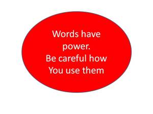 words have power