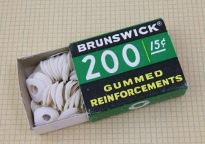 gummed reinforcement rings for notebook paper