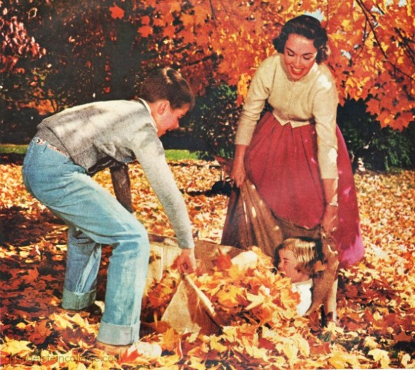 raking leaves