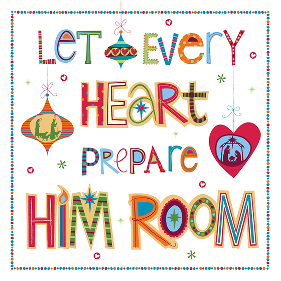 Christmas sign off image prepare him room