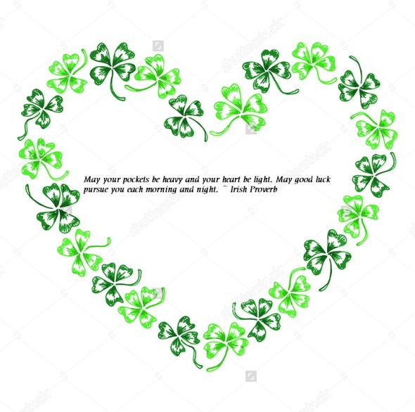 free st pattys day stationary with quote